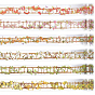 6Rolls 6 Styles PET Tape Stickers for Card Making, Arts and Crafts Projects, Scrapbooks, Flower & Stairs Pattern