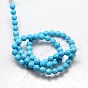 Natural Magnesite Round Beads Strands, Dyed & Heated, Faceted