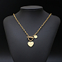 Подвеска в форме сердца из нержавеющей стали, цепочка или ожерелье для женщин на каждый день