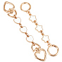 2Pcs 2 Colors Alloy Enamel Purse Strap Extenders, Golden
