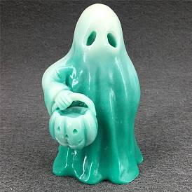 Halloween Synthetic Luminous Stone Ghost Display Decoration, Glow in the Dark Ornament