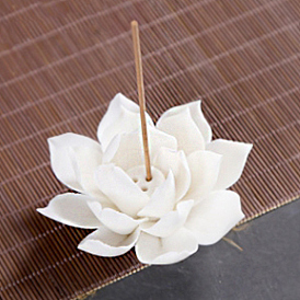 Lotus Porcelain Incense Holder, Home Display Decorations