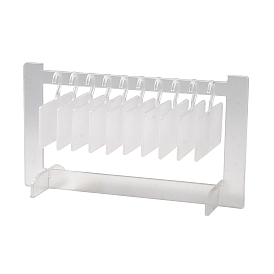 Прозрачные акриловые доски для дизайна ногтей, Подставка для образцов накладных ногтей с крючками для подвешивания 10 шт.