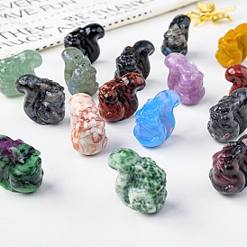Natural & Synthetic Gemstone Display Decorations, for Home Decoration, Squirrel