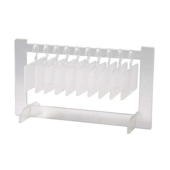 Прозрачные акриловые доски для дизайна ногтей, Подставка для образцов накладных ногтей с крючками для подвешивания 10 шт.