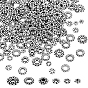 300 шт 6 стиль бусины-распорки сплава тибетского стиля, гранулированные бусины