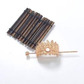 Cast copper phoenix hair crown ancient costume film and television headdress bundle hair crown men and women clothing hair accessories stone diy material accessories