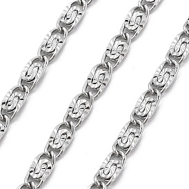 304 Stainless Steel Lumachina Chains, Unwelded, with Spool