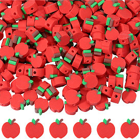 130g бусины из полимерной глины ручной работы, яблоко