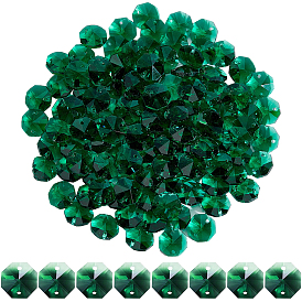 120шт. гальванические стеклянные звенья соединители, граненые, для люстры призматическая цепочка из бусин, украшение ювелирных изделий своими руками, восьмиугольник