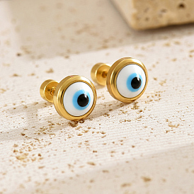 Elegant and Cute Turquoise Evil Eye Stud Earrings for Women