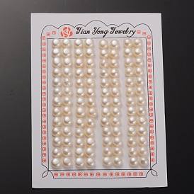 Natural Cultured Freshwater Pearl Beads, Half Drilled, Rondelle 6.5~7x4mm, Hole: 0.7mm