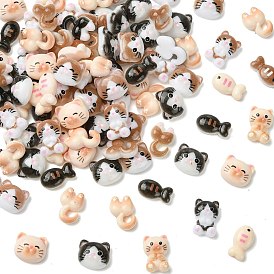 100шт. кабошоны из смолы в виде кошек и рыб, ногтей декоративные аксессуары