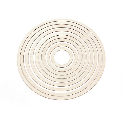 Wood Knitting Rings Set