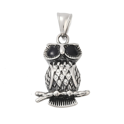316 хирургические эмалевые подвески из нержавеющей стали, очарование совы