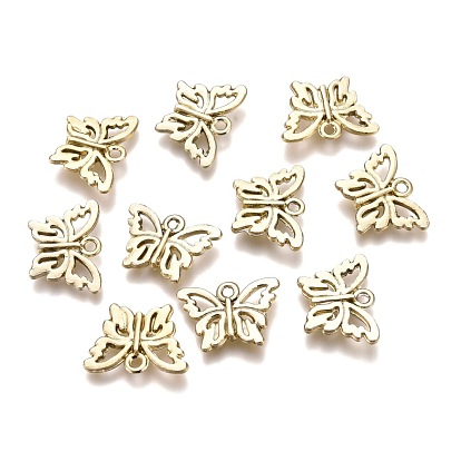Nickel Free & Lead Free Alloy Butterfly Charms, Long-Lasting Plated