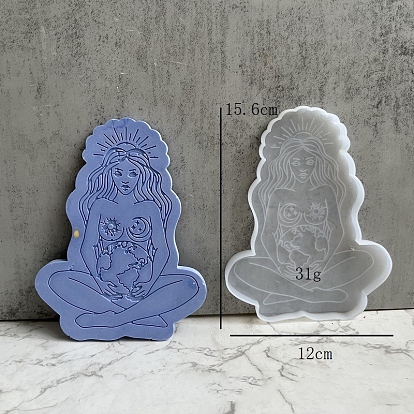 Moules en silicone de qualité alimentaire pour tapis de tasse, moules de dessous de verre en résine, pour la résine UV, fabrication artisanale de résine époxy, terre Mère