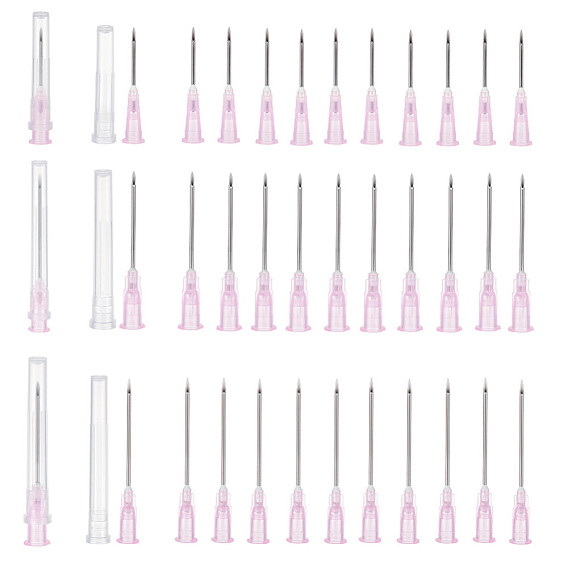 90 шт. 3 стиль 304 игла-дозатор из нержавеющей стали с пластиковым люэровским наконечником и колпачком, ветеринарная игла для инъекций, игла для домашней птицы