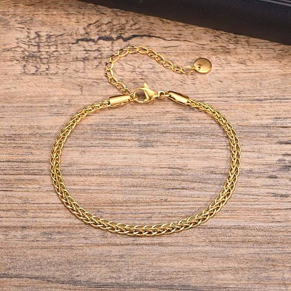 Браслеты из веревочной цепи из нержавеющей стали для женщин и мужчин