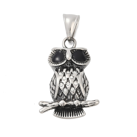 316 хирургические эмалевые подвески из нержавеющей стали, очарование совы
