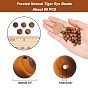 ARRICRAFT Frosted Natural Tiger Eye Beads Strands, Round