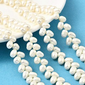 Нити из натурального культивированного пресноводного жемчуга, картофель, Топ пробуренной