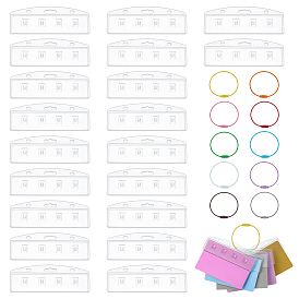 10шт 10 цвета краска для выпечки нержавеющая сталь трос провод брелок, с винтовыми зажимами, с 20шт. пластиковым держателем удостоверения личности