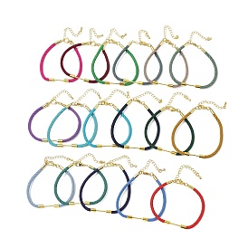 Nylon Cord Bracelet Making, with Brass Beadable Bar, Golden