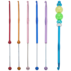 6 шт. 6 цвета 201 крючки для вязания из нержавеющей стали для бисера