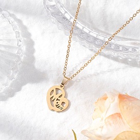 День матери 304 ожерелье из нержавеющей стали с подвеской, ожерелья-цепочки из латуни для женщин, золотые