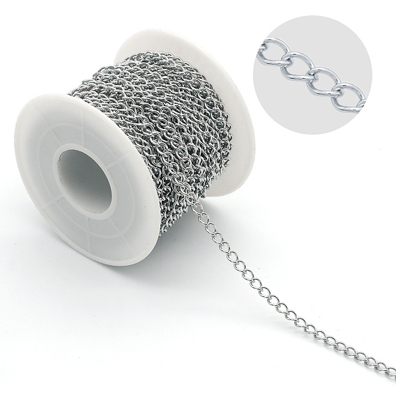 Ионное покрытие (ip) 304 бордюрные цепи из нержавеющей стали, несварные, без катушки / карточной бумаги