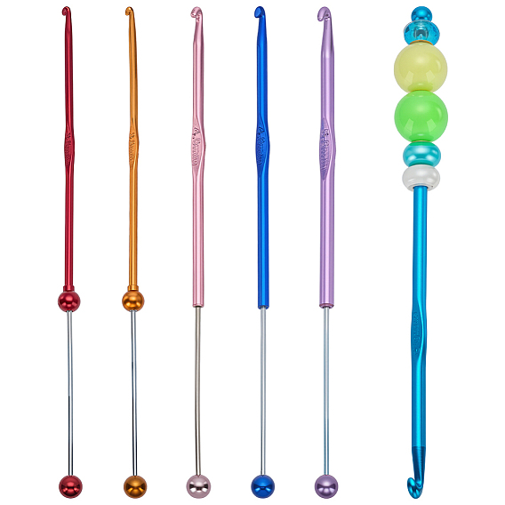 6 шт. 6 цвета 201 крючки для вязания из нержавеющей стали для бисера