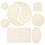Fonds de panier en bois, base de panier au crochet, pour les fournitures de vannerie et l'artisanat de décoration, plat rond, carrée, rectangle, ovale et en forme de yin yang