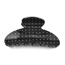 Пластиковые заколки-крабики из ПВХ для женщин и девочек, узор в горошек