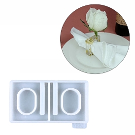DIY Napkin Ring Food Grade Silicone Molds, Resin Casting Molds, Clay Craft Mold Tools, Rectangle