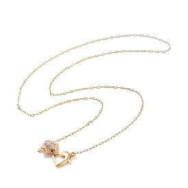 Heart and Conch Pendant Necklace with Cable Chain for Women