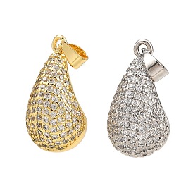 Латунные микро проложить кубического циркония подвески, слезинки
