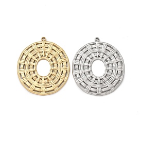 Полые 304 из нержавеющей стали кулоны, овальные амулеты