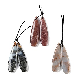 Natural Gemstone Pendants, Teardrop Charms