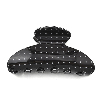 Пластиковые заколки-крабики из ПВХ для женщин и девочек, узор в горошек