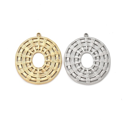 Полые 304 из нержавеющей стали кулоны, овальные амулеты