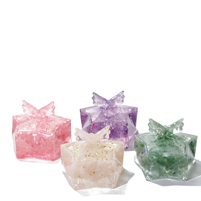 Подарочные коробки из смолы, с натуральными драгоценными камнями внутри коробок для ювелирных изделий, звезда