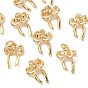 SHEGRACE Brass Pendants, Bowknot Charms, Cadmium Free & Lead Free & Nickel Free, with Jump Ring