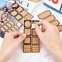 Cork Label Stickers, Self Adhesive Craft Stickers, for DIY Art Craft, Scrapbooking, Greeting Cards, Octagon Rectangle & Dialog