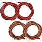 4Pcs 2 Colors Leather Belt Treadle Parts with Iron Hook, For Treadle Household Sewing Machine