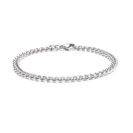 304 Stainless Steel Curb Chains Bracelet for Men Women