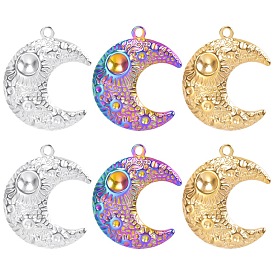 Stainless steel oil pressure seven-color moon surface moon pendant necklace pendant e-commerce 50cm