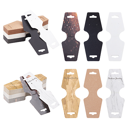 Cardboard Fold Over Paper Display Hanging Cards, Used For Necklace, Earrings and Pendants Accessory Display