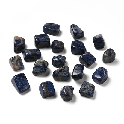 Natural Sodalite Beads, No Hole, Nuggets, Tumbled Stone, Healing Stones for 7 Chakras Balancing, Crystal Therapy, Meditation, Reiki, Vase Filler Gems