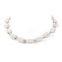 Acrylic Shell Bead Link Necklaces for Women, with 304 Stainless Steel Lobster Claw Clasp